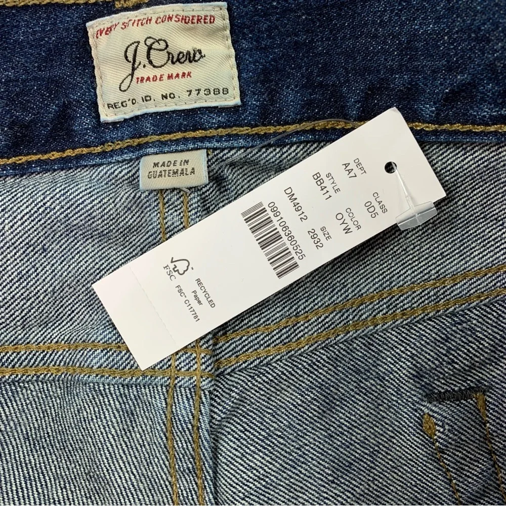 J Crew 1040 Athletic Tapered-fit jean in‎ one-year wash size 29x32